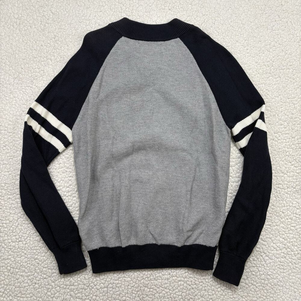 Polo Ralph Lauren Big Pony Full Zip Sweater Jacket Boys M Grey Black Mesh Raglan - Picture 5 of 7